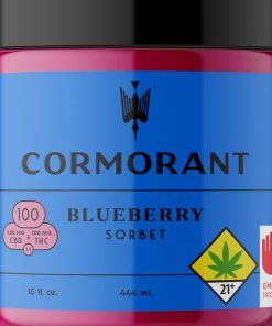 Cormorant - 15 oz. 1:1 Blueberry Sorbet - 100 mg CBD + 100 mg THC - Indica