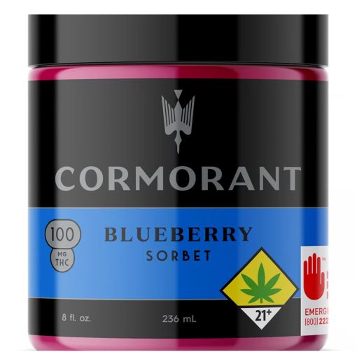 Cormorant - 8 oz. Blueberry Sorbet - 100 mg THC - Indica