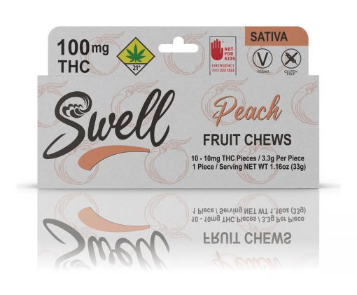 Swell - Peach Sativa Fruit Chews [10pk] (100mg) - Sativa