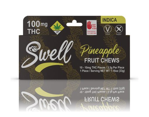 Swell - Pineapple Indica Fruit Chews [10pk] (100mg) - Indica