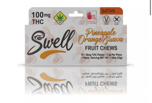 Swell - Pineapple Orange Guava (POG) Sativa Fruit Chews [10pk] (100mg) - hybrid