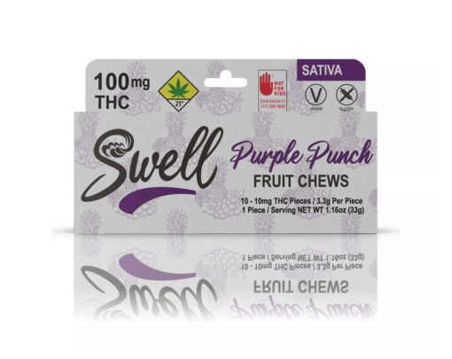 Swell - Purple Punch Sativa Fruit Chews [10pk] (100mg)