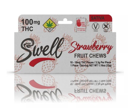 Swell - Strawberry Sativa Fruit Chews [10pk] (100mg)