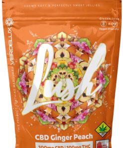 Verdelux - Gummies Lush Ginger Peach 1:1 10pk - 100mg CBD | 100mg THC - Hybrid