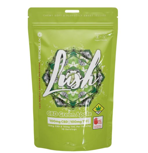 Verdelux - Gummies Lush Green Apple 1:1 - 10pk 100mg CBD | 100mg THC