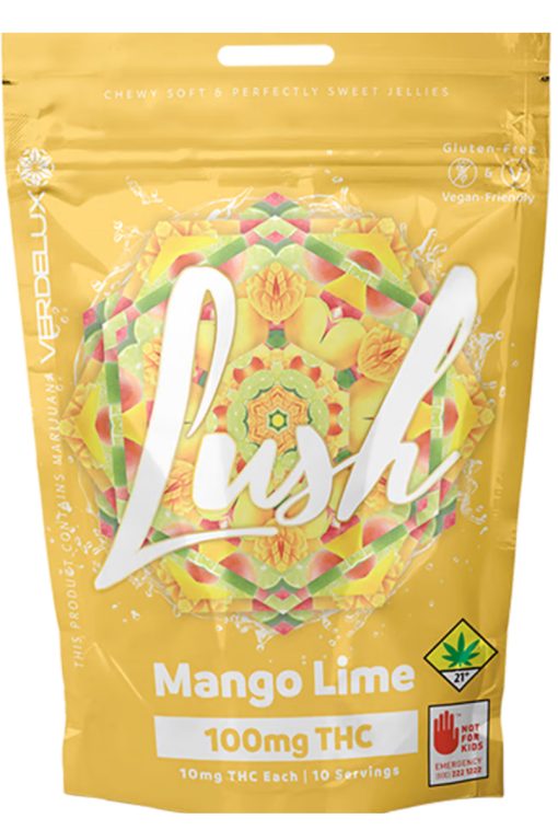 Verdelux - Gummies Lush Mango Lime - 10pk 100mg THC