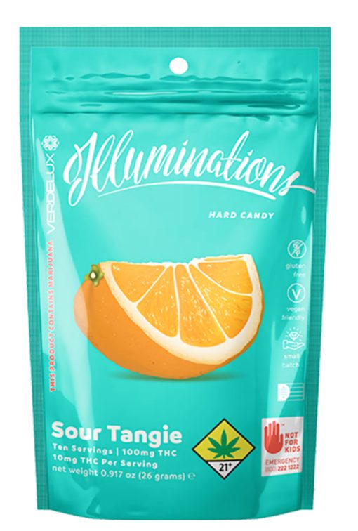 Verdelux - Hard Candy Illuminations Sour Tangerine Edibles - 10pk 100mg THC