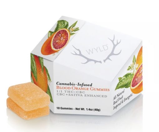 WYLD - Blood Orange 1:1 CBC + Sativa Enhanced Gummies | 100mg THC:100mg CBC - Sativa