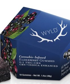 WYLD - Elderberry 2:1 CBN + Indica Enhanced Gummies | 100mg THC:50mg CBN - Indica