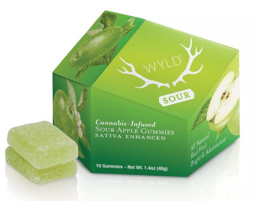 WYLD - Sour Apple Sativa Enhanced Gummies | 100mg - Hybrid