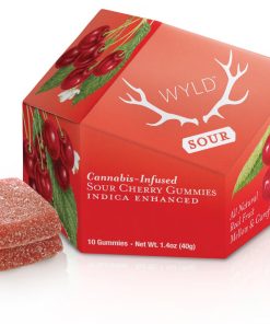 WYLD - Sour Cherry Indica Enhanced Gummies | 100mg - Indica