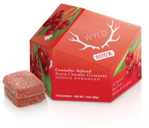 WYLD - Sour Cherry Indica Enhanced Gummies | 100mg - Indica